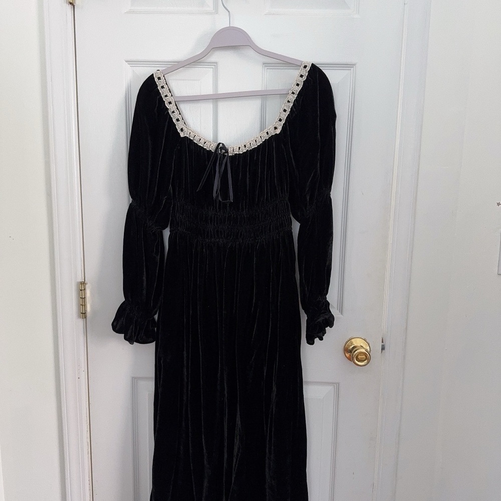 Christy Dawn Black Long Sleeve Dress - Picture 2 of 2